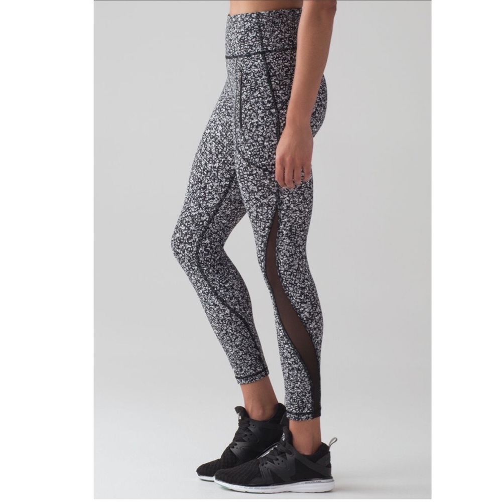 Lululemon Athletica Black and White Patterned Leggings